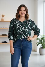 ZHENZI blouse Gebloemd