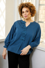 ZHENZI blouse 3/4 mouw