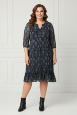 Jurk Taka Zhenzi voile gevoerd