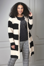 ZHENZI vest DROT brede streep