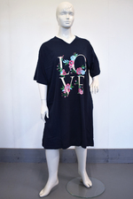 Slaapshirt big size love korte mouw