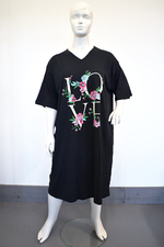 Slaapshirt big size love korte mouw
