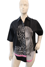 Mat fashion blouse grote opdruk