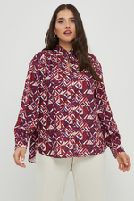 Mat fashion blouse strik hals