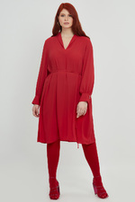 Mat fashion jurk V hals