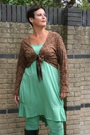 Tuniek mouwloos met elastiek details