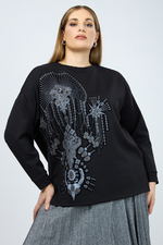 Mat fashion tuniek glitter details