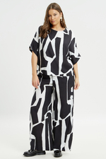 Mat Fashion blouse wijd print