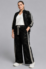 Mat fashion broek kant sportbies