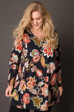 COLLETTA tuniek V hals print