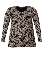 COLLETTA shirt V-hals print