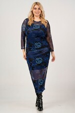 Curviss jurk mousse tricot prnt