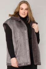 YESTA bodywarmer suedine met borg