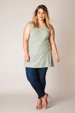 Singlet Yesta streep pailletten hals