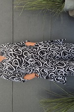 Bagoes lange broek half wijd streep
