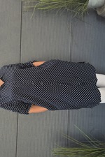 Bagoes lange blouse oprolmouw stip
