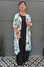 Bagoes kimono lang palmboom print