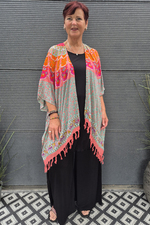 Bagoes kimono kort pailletten franje