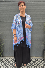 Bagoes kimono kort pailletten franje
