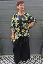 Bagoes kimono kort palmboom print