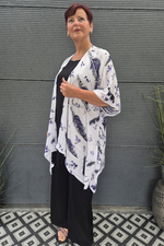 Bagoes kimono kort vogel print