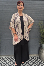 Bagoes kimono kort vogel print