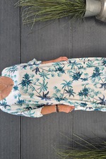 Bagoes jurk lang palmboom v-hals
