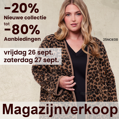 Magazijn verkoop grote maten mode