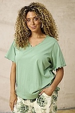 ZHENZI shirt korte mouw