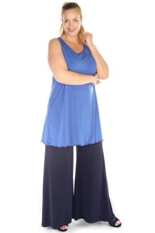 Broek beach wijd Bagoes | 1255-10blau/donk2&nbsp;