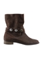 Laars Babouche kort suede riempje | BAB01rood/donks44&nbsp;