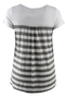 Shirt Yellow+ streep met studs | 031026roze/tauS/M=44-48&nbsp;
