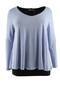 Shirt Zizzi dubbellaags | O10246-Bviol/zwarS=42-44&nbsp;