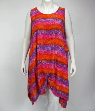 Tuniek Maxi Luna Serena strepen | 420026rood/roze46-60 big&nbsp;