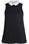 Shirt Zizzi kontrast kleur kraagje | Y96841AwitS=42-44&nbsp;