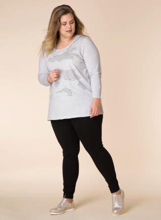 Shirt Yesta glitter opdruk | A28045Z922&nbsp;