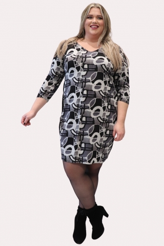 Jurk Ophilia Bonny Heavy Jersey | Bonny heavyPrin/Blac1=42&nbsp;