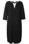 Studio jurk Joan witte inzet | S221854Blac/whitS=42/44&nbsp;