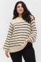 Zizzi trui pofmouw MELLA STRIPE | M61011H0747XXXL&nbsp;