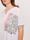 Mat fashion shirt A lijn opdruk | 77011045blacS=44-46&nbsp;