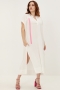 Mat fashion jurk roze streep | 77017096BLACS=44-46&nbsp;