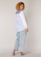 YESTA streep blouse oprol mouwen | A0028192123X-0(44)&nbsp;
