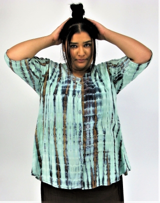 Luna Serena dallas blouse kort 96 | dallas 96mint/ikat42-52 one&nbsp;