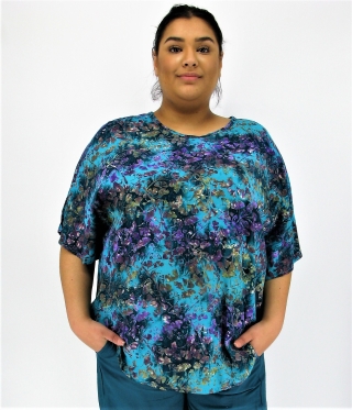 Luna Serena joyce shirt blouse 24 | joyce 24blue/purp42-48&nbsp;