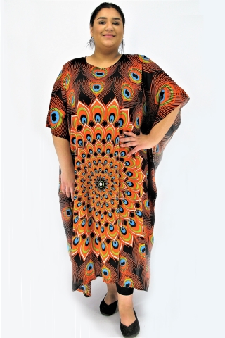 Luna Serena kaftan wijd prints 109 | kaftan 109oran/prin46-60 big&nbsp;