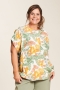 Gozzip blouse Elina bloem print | G223039dust/greeM=46/48&nbsp;