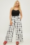 Mat fashion broek grote print | 79012039BLAC/BIGL=52-54&nbsp;