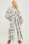 Mat fashion broek grote print | 79012039BLAC/BIGL=52-54&nbsp;