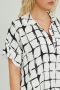 Mat fashion jurk lange splitten | 79017026BLAC/WHITM=48-50&nbsp;