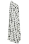 Mat fashion jurk lange splitten | 79017026BLAC/WHITM=48-50&nbsp;